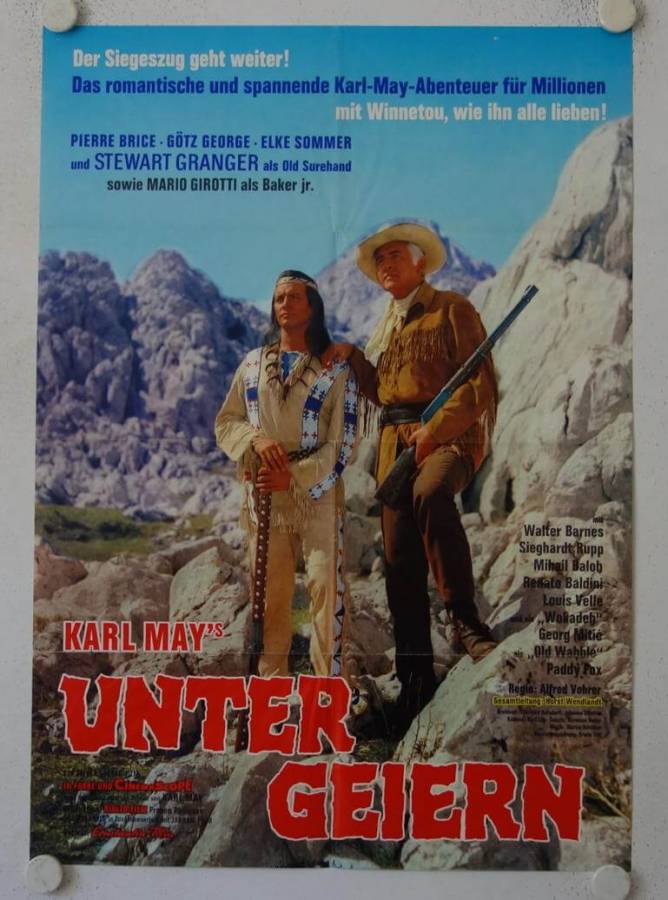 Karl May Unter Geiern originales deutsches Filmplakat (R71)